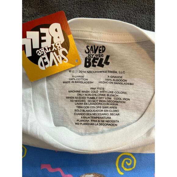 NWT Saved by the Bell Graphic T Shirt Kelly Kapowski White - XL - Picture 4 of 7